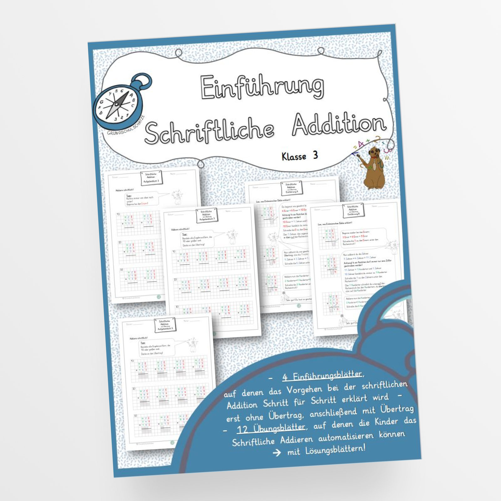 Einführung Schriftliche Addition Arbeitsblätter – StudyHelp Lehrmaterial