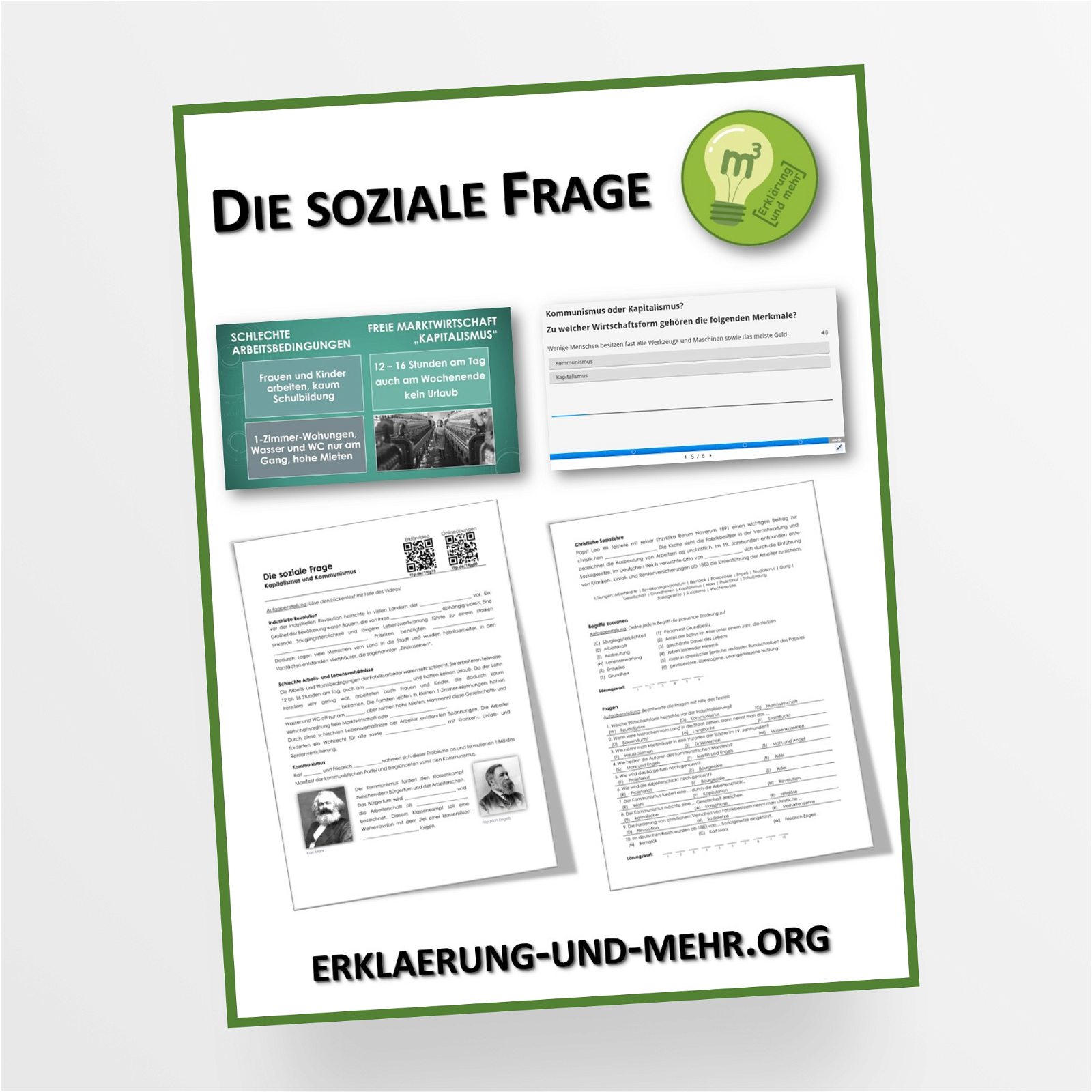 Lösung Zur Sozialen Frage Materialpaket Geschichte Thema "Die soziale Frage" für die 7.-8. Klass