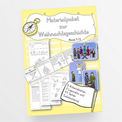 Materialpaket Weihnachtsgeschichte Klasse 1/2 Ethik - StudyHelp Lehrmaterial 