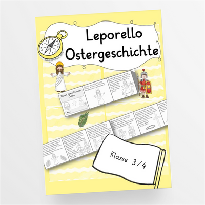 Leporello Ostergeschichte Ostern Ethik Klasse 3/4 - StudyHelp Lehrmaterial 