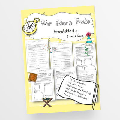 Wir feiern Feste Klasse 3/4 Weihnachten Zuckerfest Pessach Ethik Grundschule - StudyHelp Lehrmaterial 