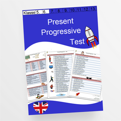 Englischtest / Klassenarbeit zum Present Progressive für die 5. / 6. Klasse mit Lösungen - StudyHelp Lehrmaterial 