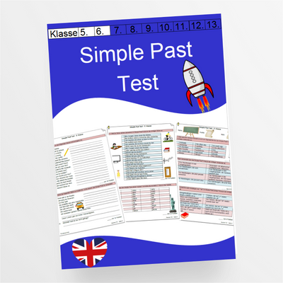 Englischtest / Klassenarbeit zum Simple Past für die 5. / 6. Klasse mit Lösungen - StudyHelp Lehrmaterial 