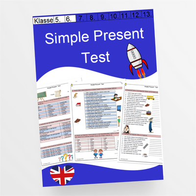 Englischtest / Klassenarbeit zum Simple Present für die 5. / 6. Klasse mit Lösungen - StudyHelp Lehrmaterial 