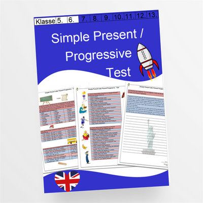 Englischtest / Klassenarbeit zum Simple Present oder Present Progressive für die 5. / 6. Klasse mit Lösungen - StudyHelp Lehrmaterial 