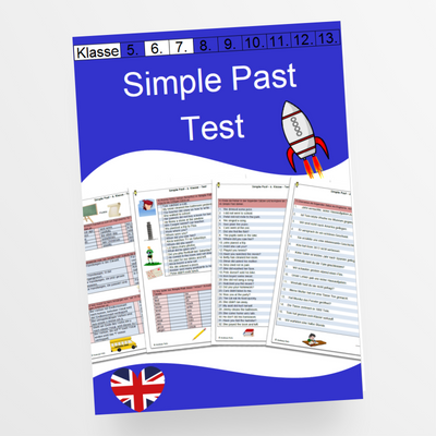 Englischtest / Klassenarbeit zum Simple Past für die 6. / 7. Klasse mit Lösungen - StudyHelp Lehrmaterial 