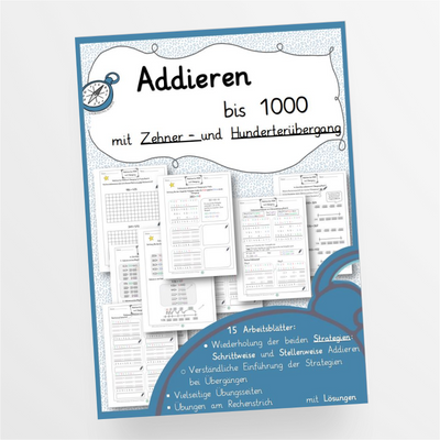 Addition bis 1000 mit Zehnerübergang und Hunderterübergang - StudyHelp Lehrmaterial 
