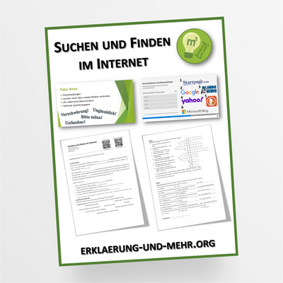 Arbeitsblatt Informatik Thema "Suchen und Finden im Internet" für die 6.-13. Klasse - StudyHelp Lehrmaterial 