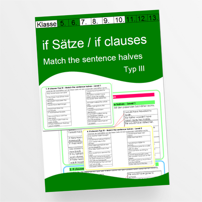 Arbeitsblätter if sätze typ 3 match the sentence halves übungen - StudyHelp Lehrmaterial 