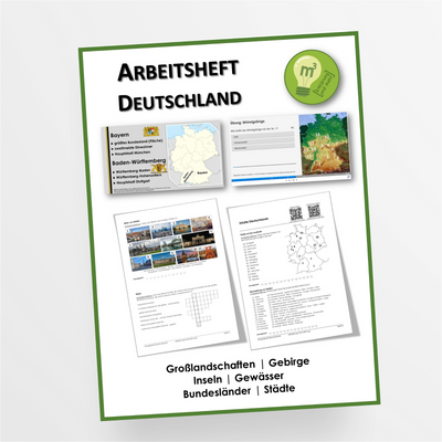 Arbeitsheft Geographie Thema "Deutschland" für die 5.-13. Klasse - StudyHelp Lehrmaterial 
