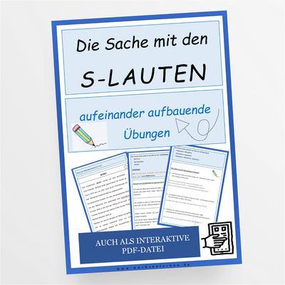 Arbeitsheft für die Sache mit den "S-Lauten" inklusive interaktiven Übungen für die 5. und 6. Klasse - StudyHelp Lehrmaterial 