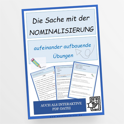 Arbeitsheft für die Sache mit der Nominalisierung inklusive interaktiven Übungen für die 5. und 6. Klasse - StudyHelp Lehrmaterial 