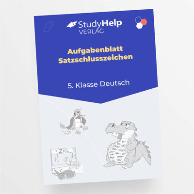 Aufgabenblatt Deutsch: Satzschlusszeichen für die 5. Klasse - StudyHelp Lehrmaterial 