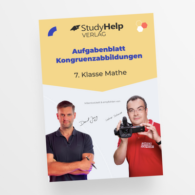 Aufgabenblatt Mathe 7. Klasse: Kongruenzabbildungen mit Lehrer Schmidt und Daniel Jung - StudyHelp Lehrmaterial 