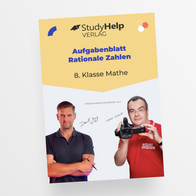 Aufgabenblatt Mathe 8. Klasse: Rationale Zahlen mit Lehrer Schmidt und Daniel Jung - StudyHelp Lehrmaterial 