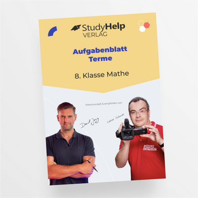 Aufgabenblatt Mathe 8. Klasse: Terme mit Lehrer Schmidt und Daniel Jung - StudyHelp Lehrmaterial 