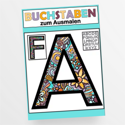 Buchstaben zum Ausmalen - StudyHelp Lehrmaterial 