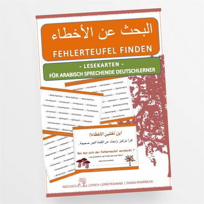 DaF / DaZ Arabisch: Fehlerteufel Herbst - Lesekarten - StudyHelp Lehrmaterial 