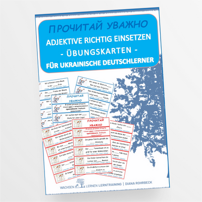 DaF / DaZ Ukrainisch: Adjektive richtig einsetzen - Lesekarten - StudyHelp Lehrmaterial 