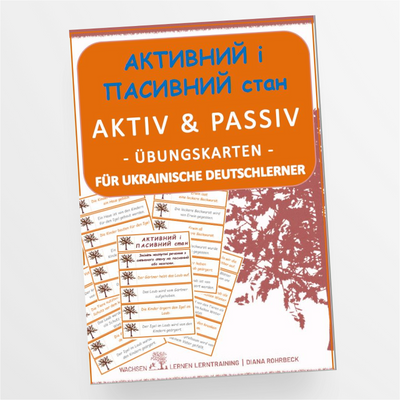 DaF / DaZ Ukrainisch: Aktiv und Passiv Herbst - Übungskarten für die 6. und 7. Klasse - StudyHelp Lehrmaterial 