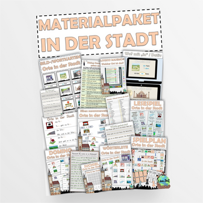 Materialpaket "Orte in der Stadt" DaZ / Deutsch - StudyHelp Lehrmaterial 