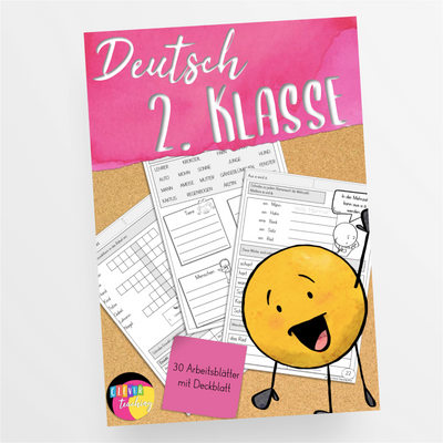 Deutsch 2. Klasse Arbeitsheft - Grundlagen mit 30 Arbeitsblättern - StudyHelp Lehrmaterial 