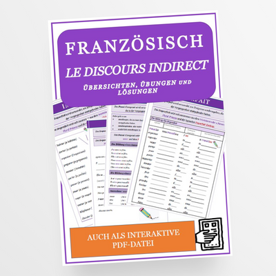 Französisch: Discours Indirect - interaktiv - StudyHelp Lehrmaterial 