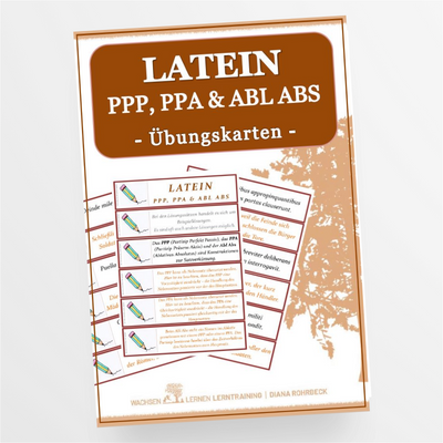 Latein: Übersetzungen PPP PPA und ABL ABS - Übungskarten - StudyHelp Lehrmaterial 