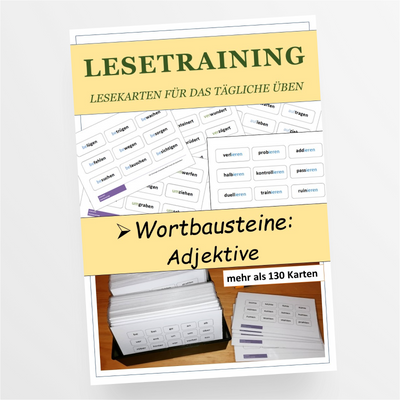 Lesetraining: Wortbausteine Adjektive - Lesekarten - StudyHelp Lehrmaterial 