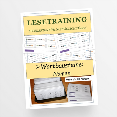 Lesetraining: Wortbausteine Nomen - Lesekarten - StudyHelp Lehrmaterial 
