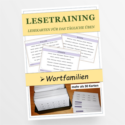 Lesetraining: Wortfamilien - Lesekarten - StudyHelp Lehrmaterial 