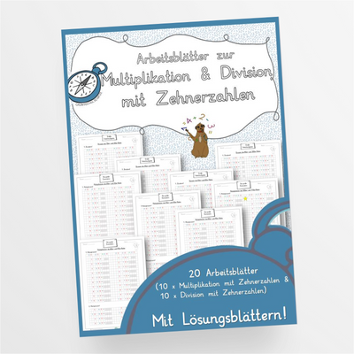 Materialpaket Arbeitsblätter Multiplikation und Division mit Zehnerzahlen - StudyHelp Lehrmaterial 