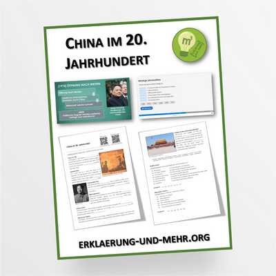 Materialpaket Geschichte Thema "China im 20. Jahrhundert" für die 6.-9. Klasse - StudyHelp Lehrmaterial 
