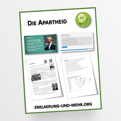 Materialpaket Geschichte Thema "Die Apartheid" für die 7.-9. Klasse - StudyHelp Lehrmaterial 