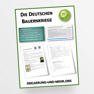 Materialpaket Geschichte Thema "Die Deutschen Bauernkriege" für die 6.-8. Klasse - StudyHelp Lehrmaterial 