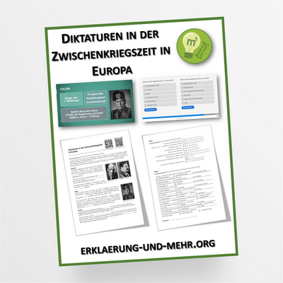 Materialpaket Geschichte Thema "Diktaturen in der Zwischenkriegszeit" für die 7.-8. Klasse - StudyHelp Lehrmaterial 