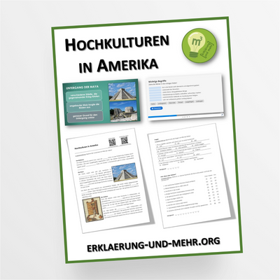 Materialpaket Geschichte Thema "Hochkulturen in Amerika" für die 6.-8. Klasse - StudyHelp Lehrmaterial 