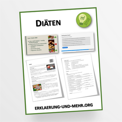 Materialpaket Hauswirtschaft Thema "Diäten" für die 7.-8. Klasse - StudyHelp Lehrmaterial 