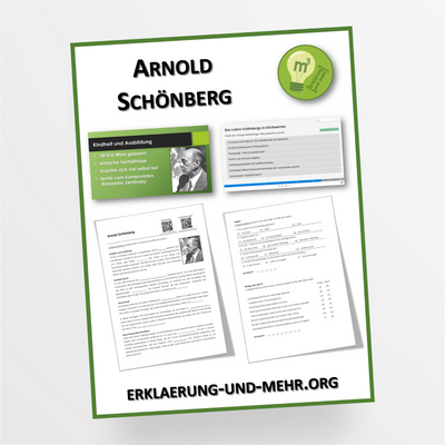 Materialpaket Musik Thema "Arnold Schönberg" für die 8.-9. Klasse - StudyHelp Lehrmaterial 
