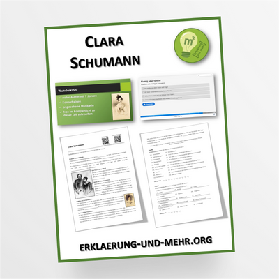 Materialpaket Musik Thema "Clara Schumann" für die 8.-9. Klasse - StudyHelp Lehrmaterial 