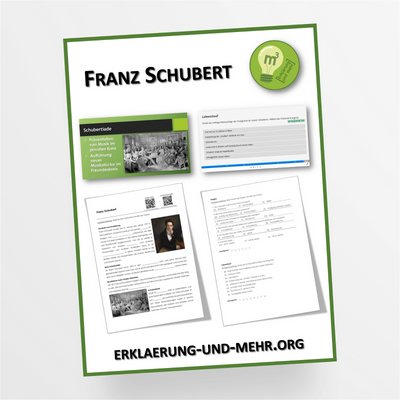 Materialpaket Musik Thema "Franz Schubert" für die 7.-9. Klasse - StudyHelp Lehrmaterial 
