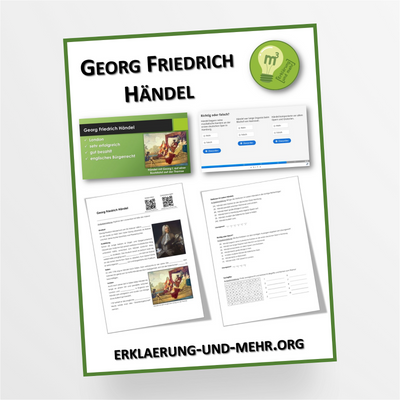 Materialpaket Musik Thema "Georg Friedrich Händel" für die 6.-9. Klasse - StudyHelp Lehrmaterial 