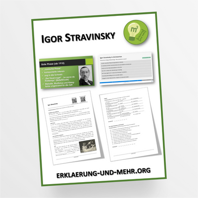 Materialpaket Musik Thema "Igor Stravinsky" für die 8.-9. Klasse - StudyHelp Lehrmaterial 