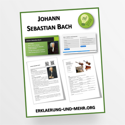 Materialpaket Musik Thema "Johann Sebastian Bach" für die 6.-9. Klasse - StudyHelp Lehrmaterial 