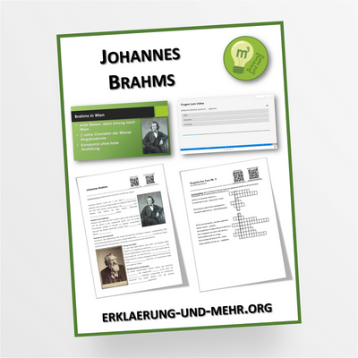 Materialpaket Musik Thema "Johannes Brahms" für die 7.-9. Klasse - StudyHelp Lehrmaterial 