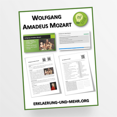 Materialpaket Musik Thema "Wolfgang Amadeus Mozart" für die 6.-9. Klasse - StudyHelp Lehrmaterial 