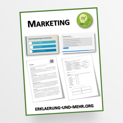 Materialpaket Wirtschaft Thema "Marketing" für die 7.-10. Klasse - StudyHelp Lehrmaterial 