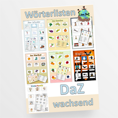 Materialpaket Wörterlisten für den DaZ-Unterricht - StudyHelp Lehrmaterial 