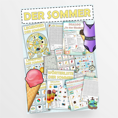 Materialpaket "der Sommer" DaZ - StudyHelp Lehrmaterial 