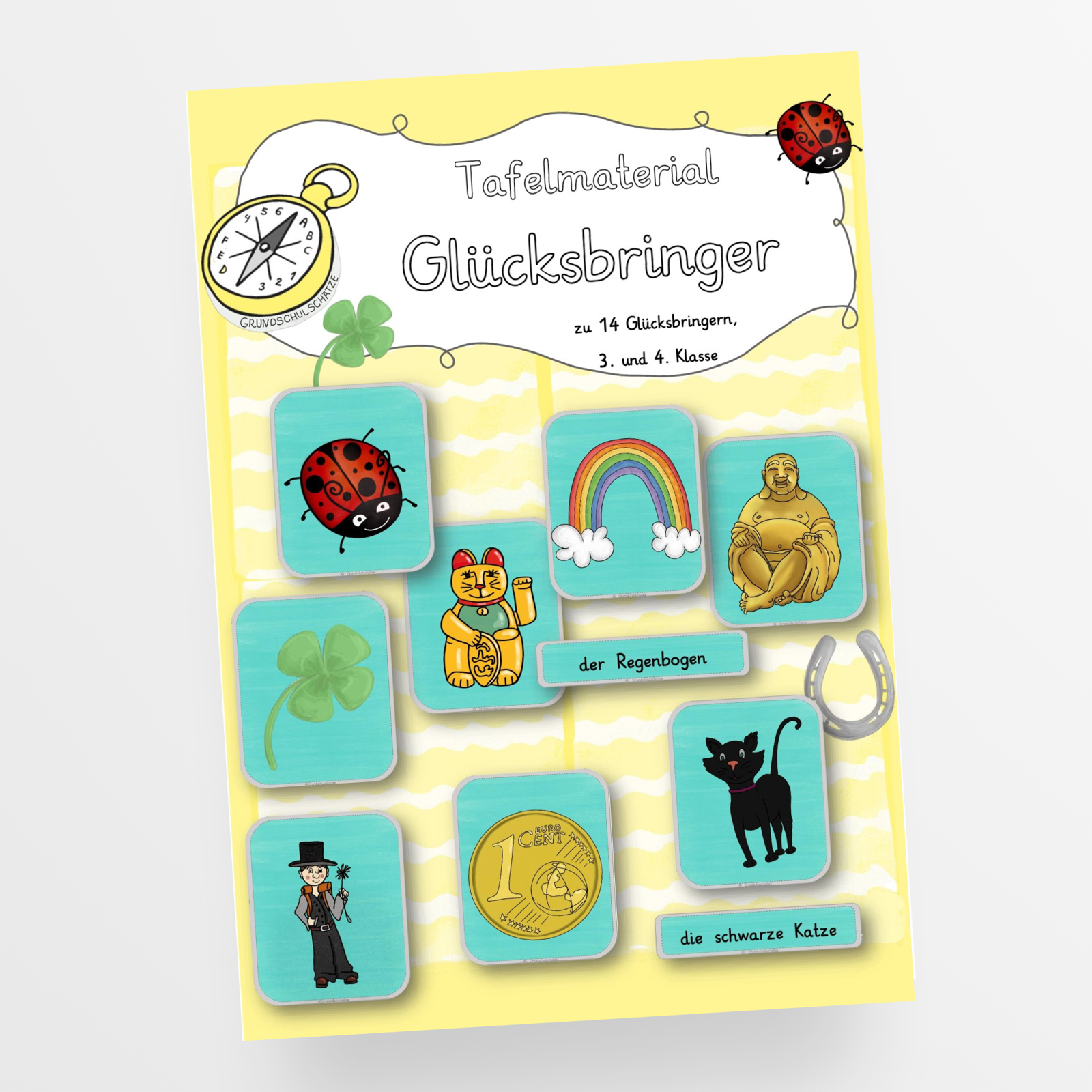 Tafelmaterial zum Thema "Glücksbringer" – StudyHelp Lehrmaterial